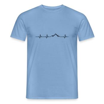 Landschaft - Berge Puls - Männer T-Shirt - Carolina Blue - Vorne - AI Model Male 178 light (178cm)