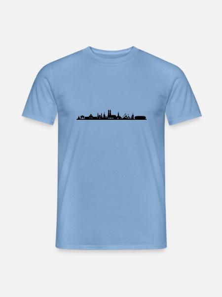 Skyline - München - Männer T-Shirt - Carolina Blue