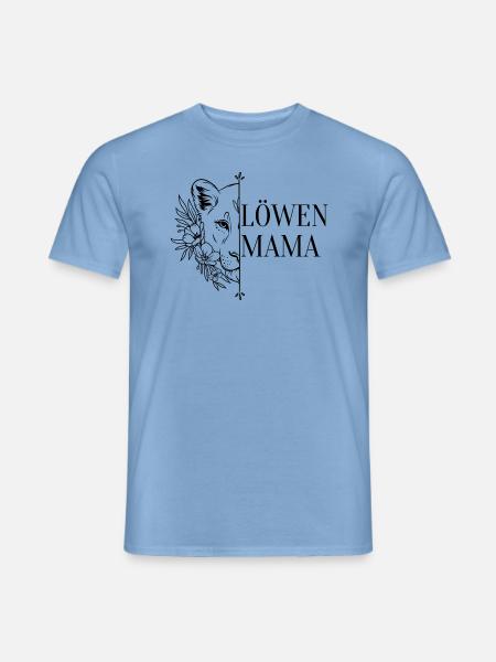 Löwenmama Mama Mutter Motiv Muttertag Geburtstag - Männer T-Shirt - Carolina Blue