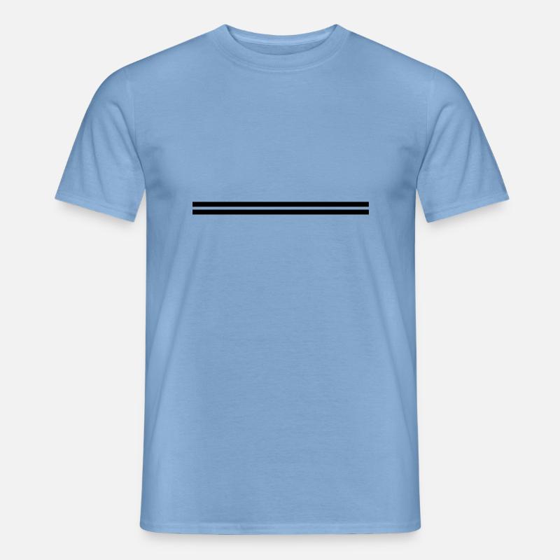 striche - Männer T-Shirt - Carolina Blue