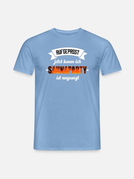 Sauna Saunaparty Party Saunagänger Geschenk lustig - Männer T-Shirt - Carolina Blue