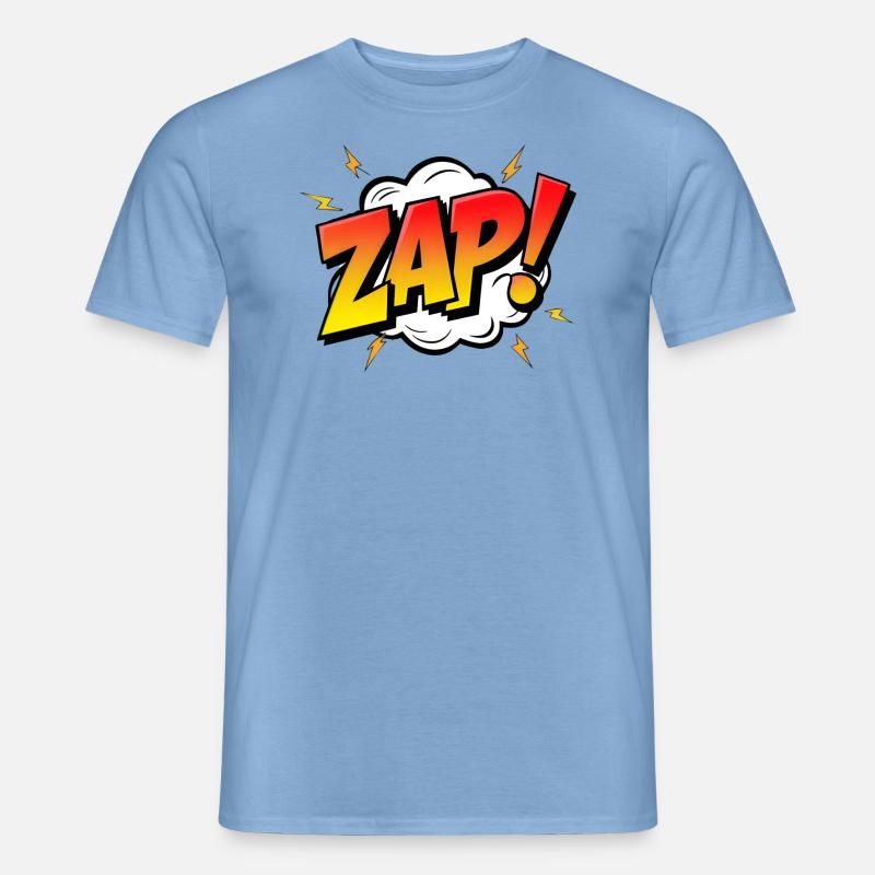 ZAPPEN! - Ein dynamischer Comic-Ausruf - Männer T-Shirt - Carolina Blue