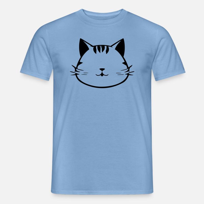 Cat - Männer T-Shirt - Carolina Blue
