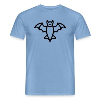 Contour de chauve-souris mystique pour Halloween - T-shirt homme - carolina blue - Devant - AI Model Male 178 light (178cm)