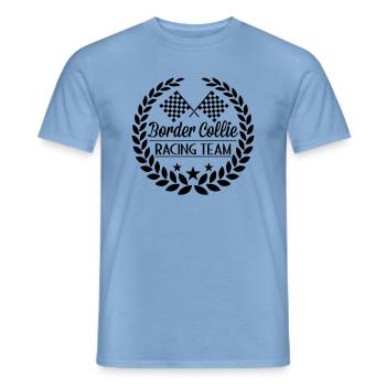 Border Collie Racing Team - Männer T-Shirt - Carolina Blue - Vorne - AI Model Male 178 light (178cm)