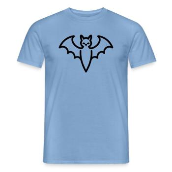 Contour de chauve-souris mystique pour Halloween - T-shirt homme - carolina blue - Devant - AI Model Male 178 light (178cm)