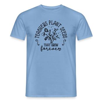 Lehrer Pflanzen Sie Samen, die für immer wachsen Inspiration - Männer T-Shirt - Carolina Blue - Vorne - AI Model Male 178 light (178cm)