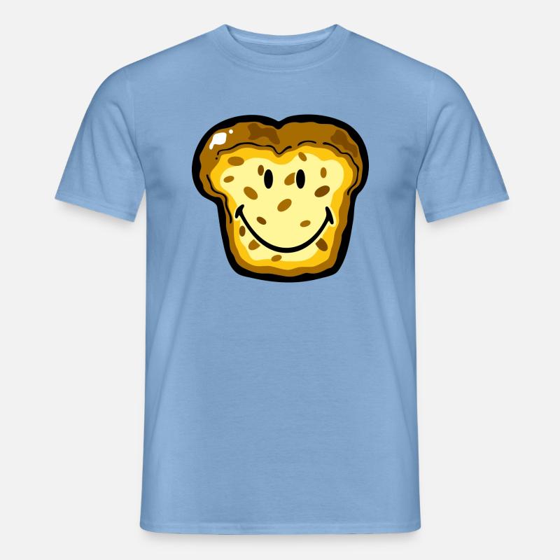 Smiley Bread - Mænd T-shirt - carolina blue