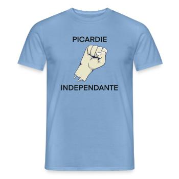 Picardie indépendante - T-shirt homme - carolina blue - Devant - AI Model Male 178 light (178cm)