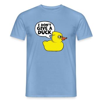 Lustig Ich gebe keine Ente Gummienten Sarkasmus - Männer T-Shirt - Carolina Blue - Vorne - AI Model Male 178 light (178cm)