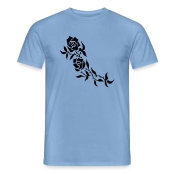 Rose - Männer T-Shirt - Carolina Blue - Vorne - AI Model Male 178 light (178cm)