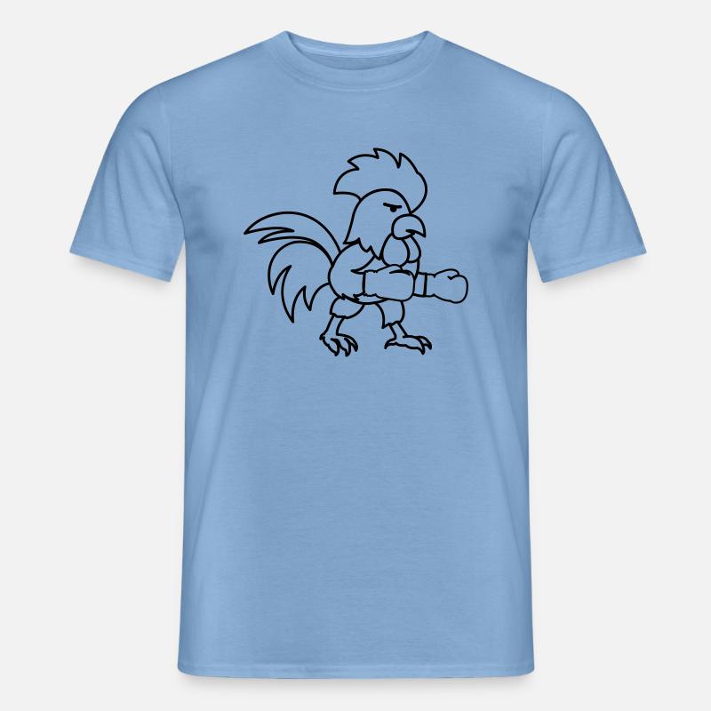 hahn boxer - Männer T-Shirt - Carolina Blue