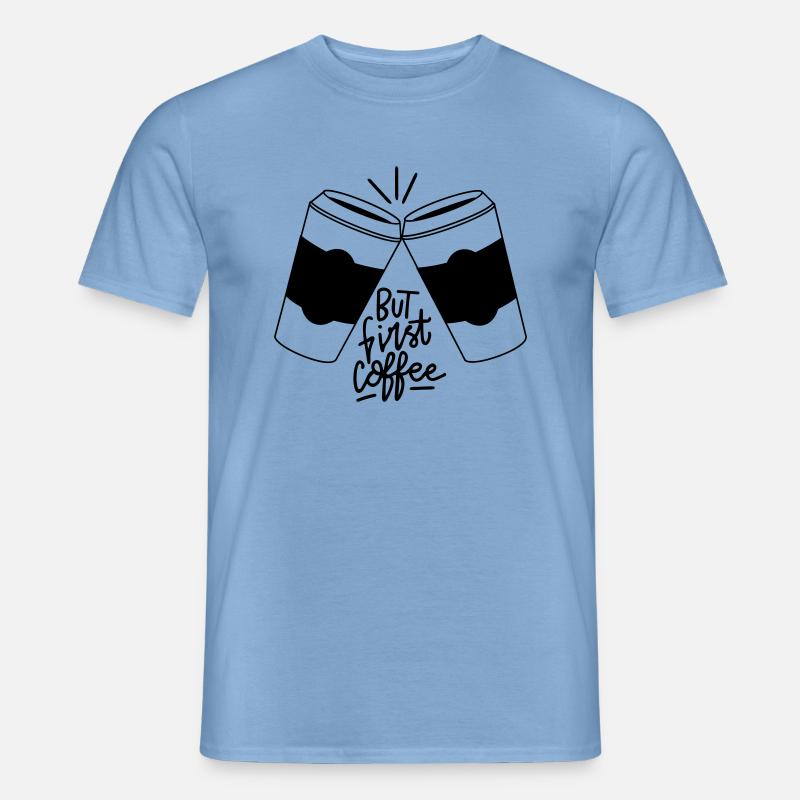 Kaffeezeit Doppelpack - Männer T-Shirt - Carolina Blue