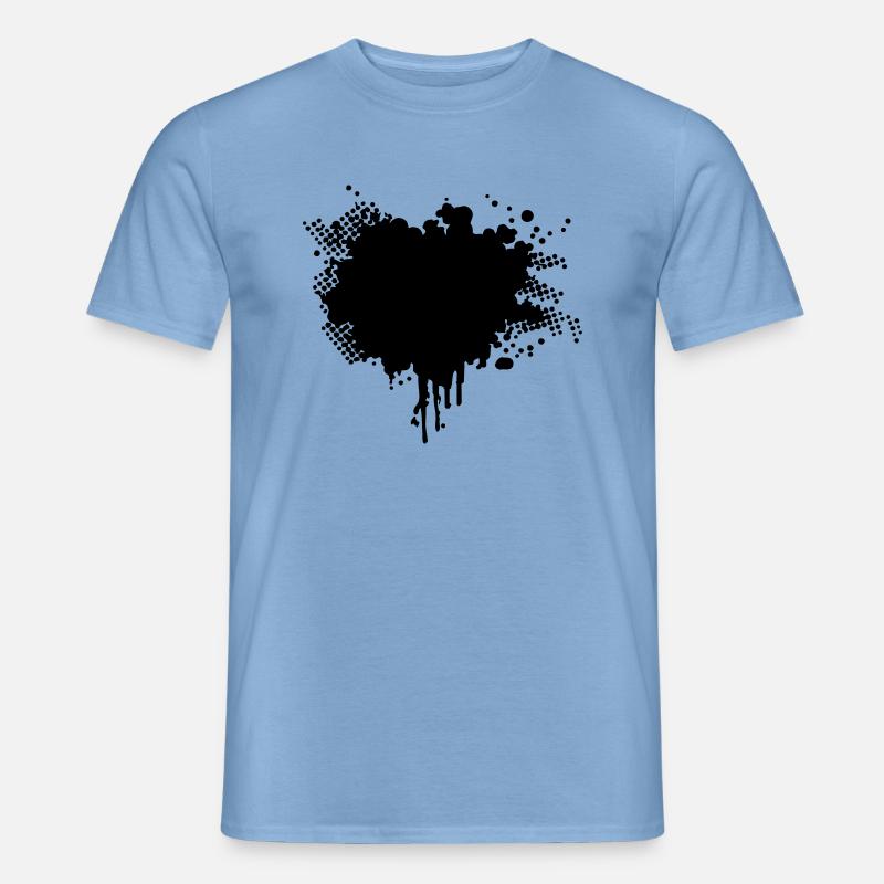splatter - Männer T-Shirt - Carolina Blue