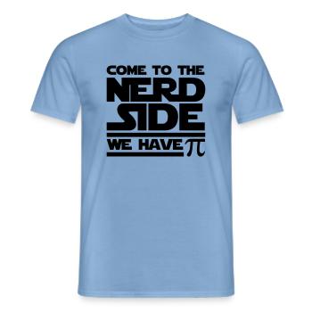 Come To The Nerd Side - We have Pi - Männer T-Shirt - Carolina Blue - Vorne - AI Model Male 178 light (178cm)