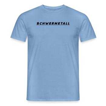 Schwermetall - Männer T-Shirt - Carolina Blue - Vorne - AI Model Male 178 light (178cm)