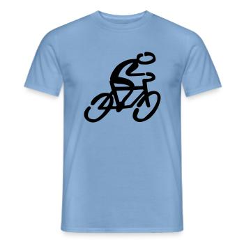 Cyclistes de vélos - T-shirt homme - carolina blue - Devant - AI Model Male 178 light (178cm)
