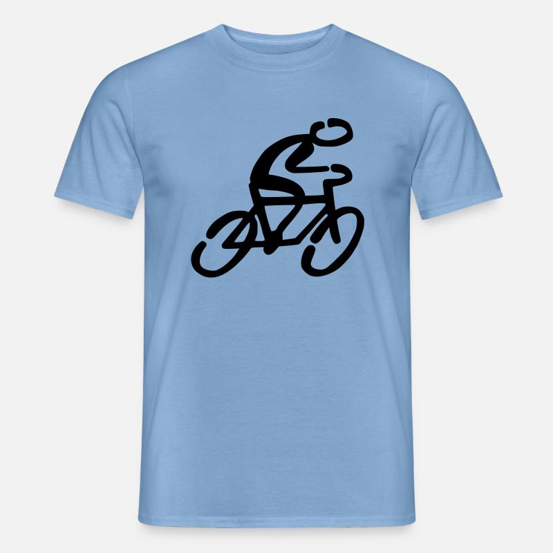 Fahrradfahrer Fahrrad - Männer T-Shirt - Carolina Blue