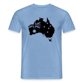 australia map design - Männer T-Shirt - Carolina Blue - Vorne - AI Model Male 178 light (178cm)