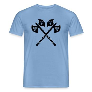 wikinger_aexte_01 - Männer T-Shirt - Carolina Blue - Vorne - AI Model Male 178 light (178cm)