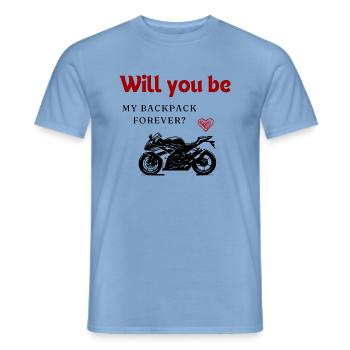 Passager arrière - T-shirt homme - carolina blue - Devant - AI Model Male 178 light (178cm)
