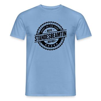 Beste Standesbeamtin - Männer T-Shirt - Carolina Blue - Vorne - AI Model Male 178 light (178cm)