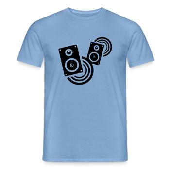 music_box_f1 - T-shirt homme - carolina blue - Devant - AI Model Male 178 light (178cm)