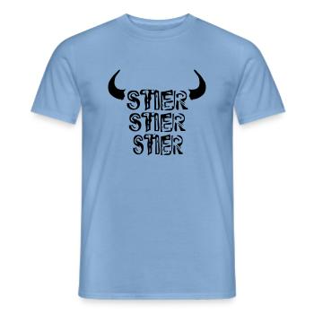 Stier, Stier, Stier!! - Männer T-Shirt - Carolina Blue - Vorne - AI Model Male 178 light (178cm)