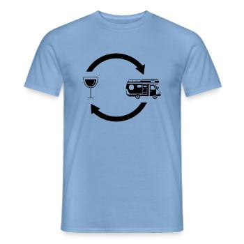 Wine load arrows and camping - - Men's T-Shirt - carolina blue - Front - AI Model Male 178 light (178cm)