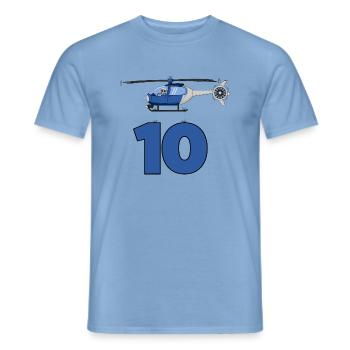 Helicopter 10th birthday - Men's T-Shirt - carolina blue - Front - AI Model Male 178 light (178cm)