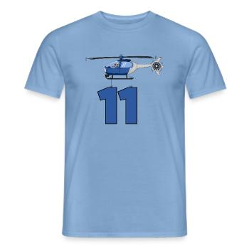 Hélicoptère 11e anniversaire - T-shirt homme - carolina blue - Devant - AI Model Male 178 light (178cm)