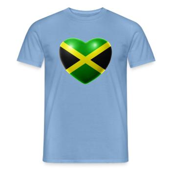 Coeur (Jamaïque / Jamaïque) - T-shirt homme - carolina blue - Devant - AI Model Male 178 light (178cm)