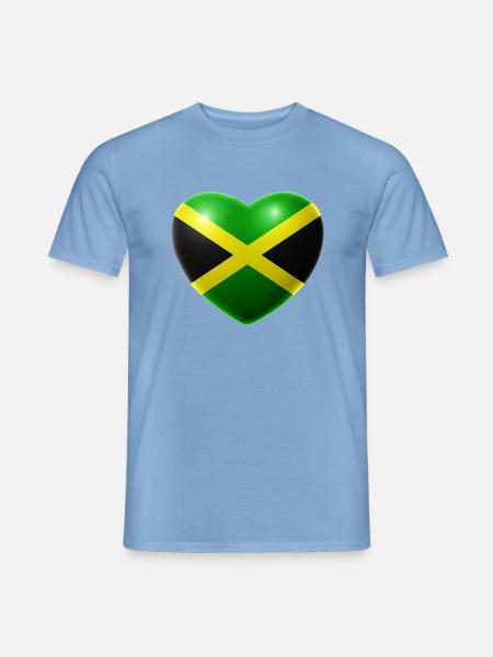 Heart (Jamaica / Jamaica) - Men's T-Shirt - carolina blue