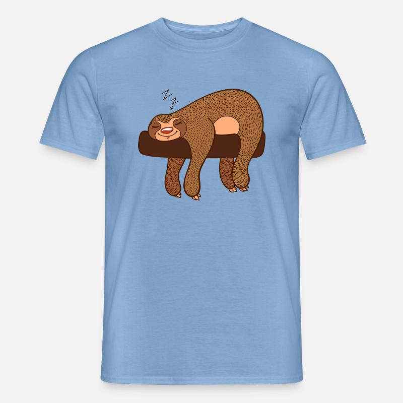 Faultier - Männer T-Shirt - Carolina Blue