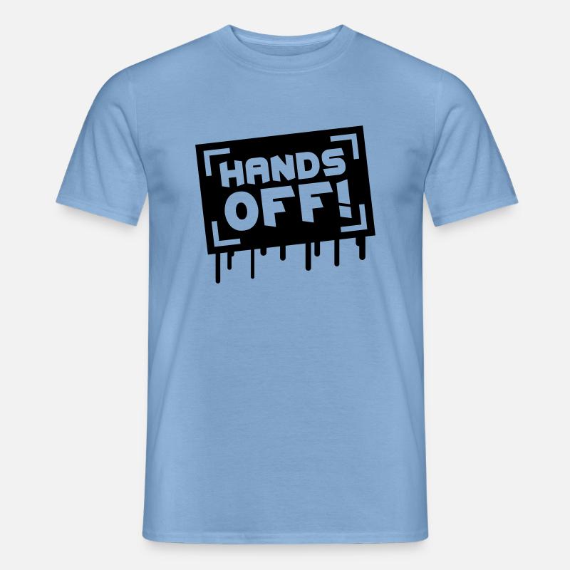 Hands Off Graffiti - Männer T-Shirt - Carolina Blue