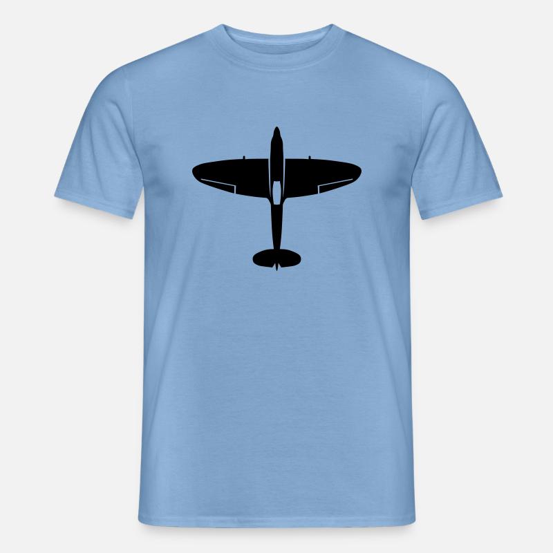 spitfire_oben - Männer T-Shirt - Carolina Blue