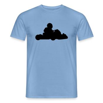 go_kart_silhouette_c1 - Männer T-Shirt - Carolina Blue - Vorne - AI Model Male 178 light (178cm)