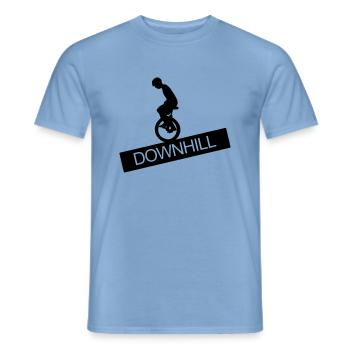 Unicycle, Downhill, A, wheel, unicycle rider,bike - Men's T-Shirt - carolina blue - Front - AI Model Male 178 light (178cm)