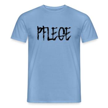 Pflege - Männer T-Shirt - Carolina Blue - Vorne - AI Model Male 178 light (178cm)