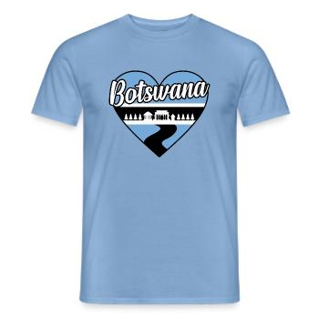Botswana - Männer T-Shirt - Carolina Blue - Vorne - AI Model Male 178 light (178cm)