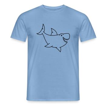 hai comic - Männer T-Shirt - Carolina Blue - Vorne - AI Model Male 178 light (178cm)