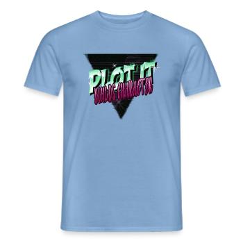 funny present storytelling techniques - Men's T-Shirt - carolina blue - Front - AI Model Male 178 light (178cm)