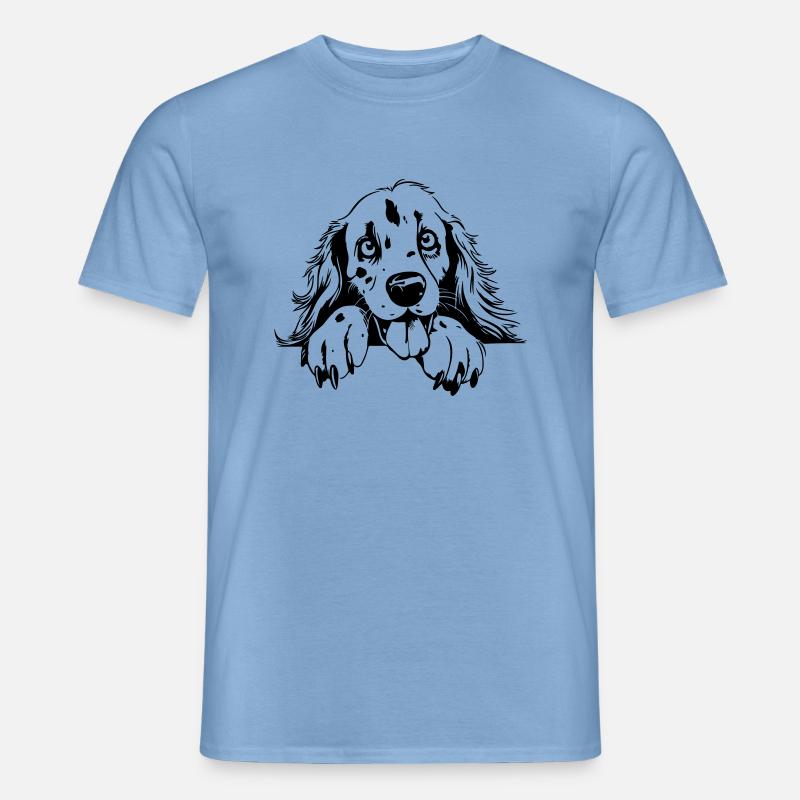 Niedlicher Setter - Männer T-Shirt - Carolina Blue
