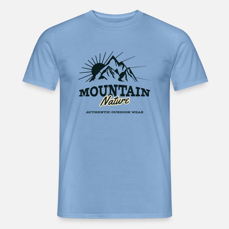 Mountain Nature - Männer T-Shirt - Carolina Blue