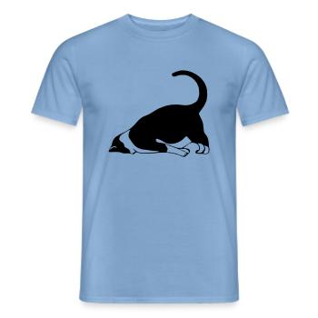Sleeping cat - Men's T-Shirt - carolina blue - Front - AI Model Male 178 light (178cm)