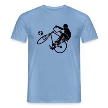 Radballer - Männer T-Shirt - Carolina Blue - Vorne - AI Model Male 178 light (178cm)