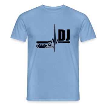 dj officiel - T-shirt homme - carolina blue - Devant - AI Model Male 178 light (178cm)
