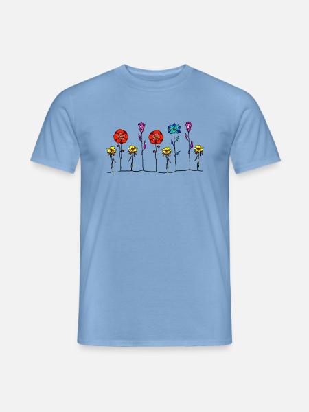 Blumen - Männer T-Shirt - Carolina Blue