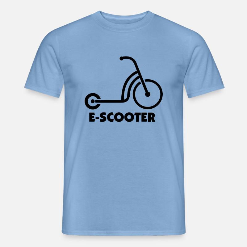 E-Scooter E-Roller Scooter - Männer T-Shirt - Carolina Blue