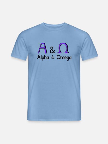 Alpha and Omega - Men's T-Shirt - carolina blue
